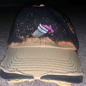 Unisex Bleached/Distressed Double Cup Lean Dad Hat